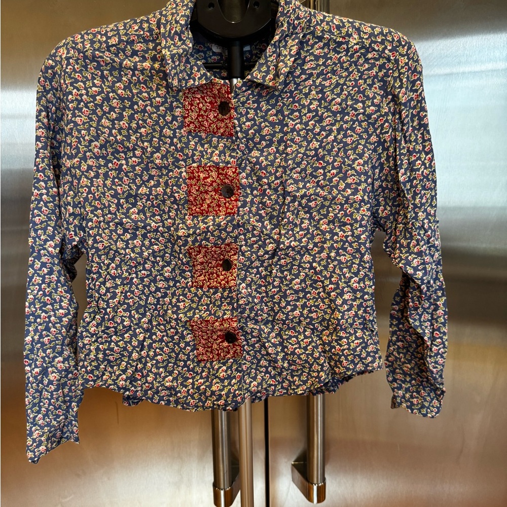 Floral Button-Up Blouse